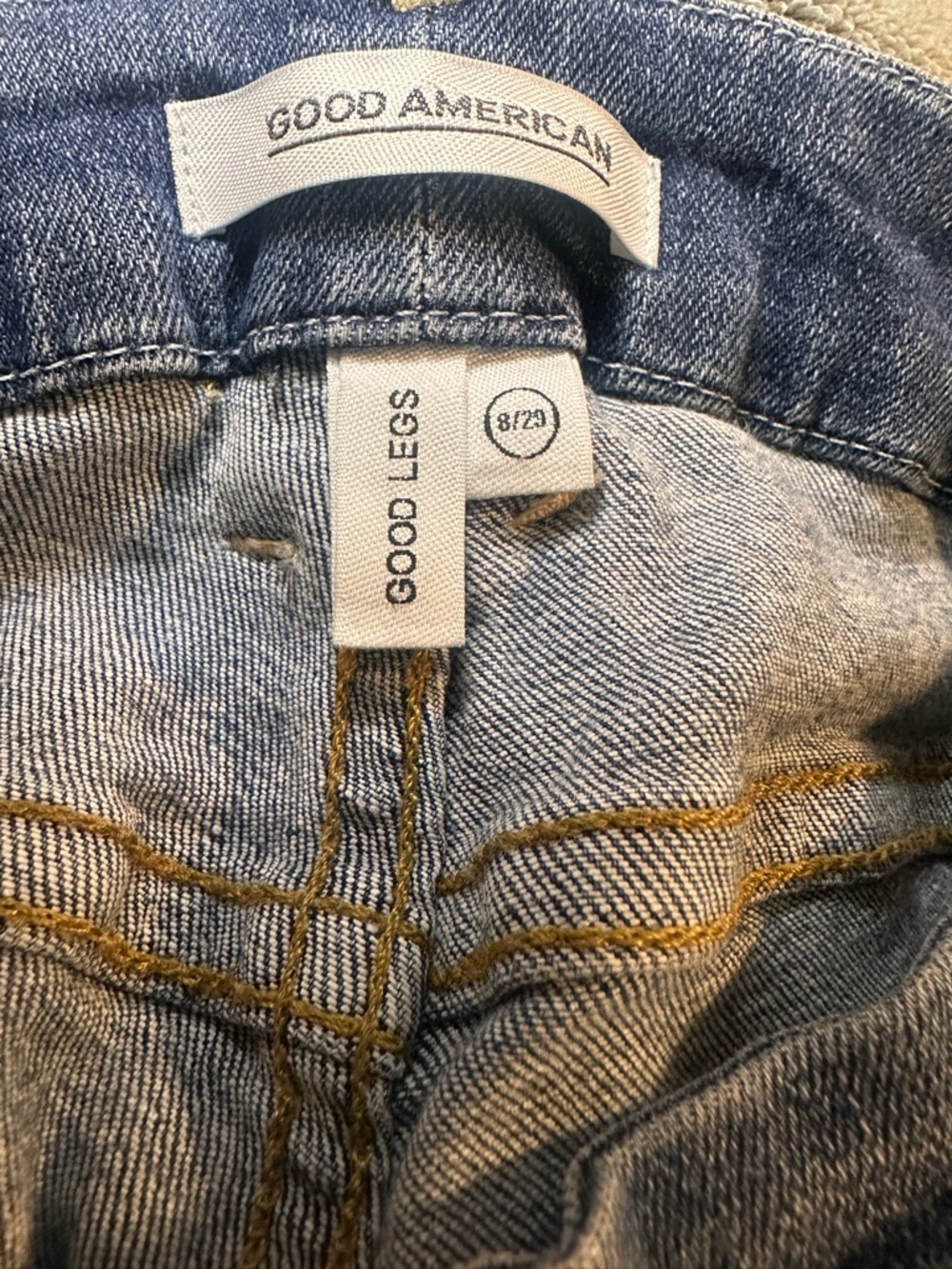 Good American Good Legs Dark Blue Denim Wash Size 8/29 - Picture 5 of 6